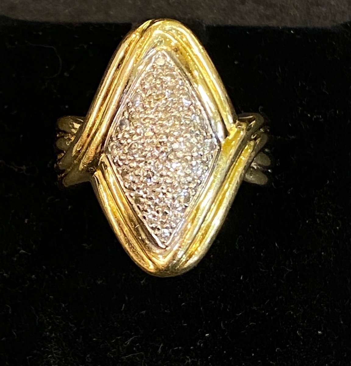 Bague Marquise Pavage Diamants 