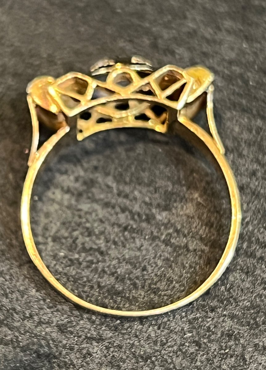 Two Tone Gold Tank Ring-photo-3