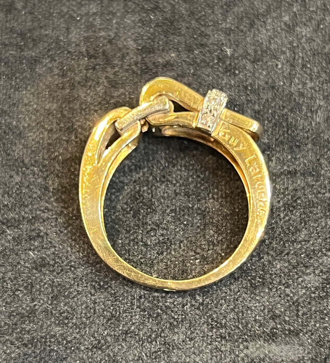 Sapphire And Diamond Loop Ring -photo-3