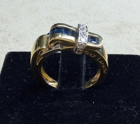 Bague ceinture Saphirs Et Diamants 