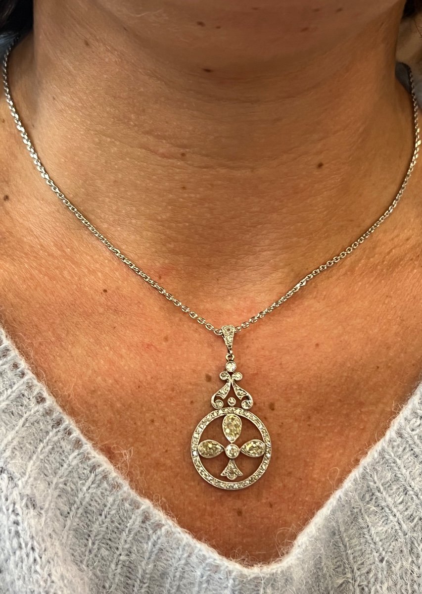 Art Deco Diamond Necklace -photo-2