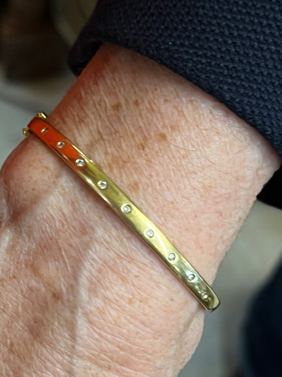 Bracelet Jonc Diamants -photo-2