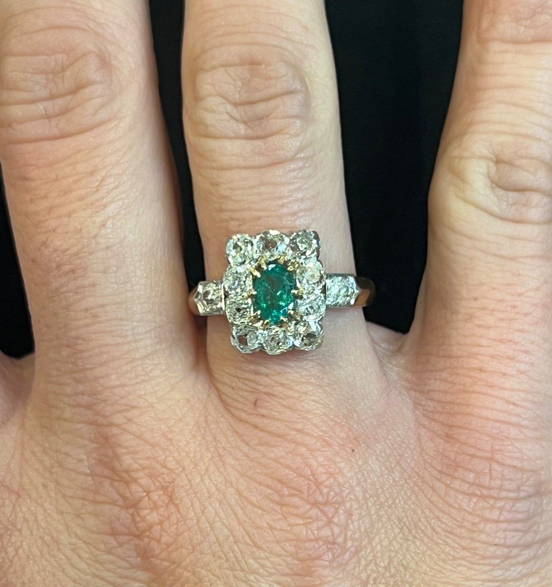Pavé Emerald And Diamond Ring -photo-3