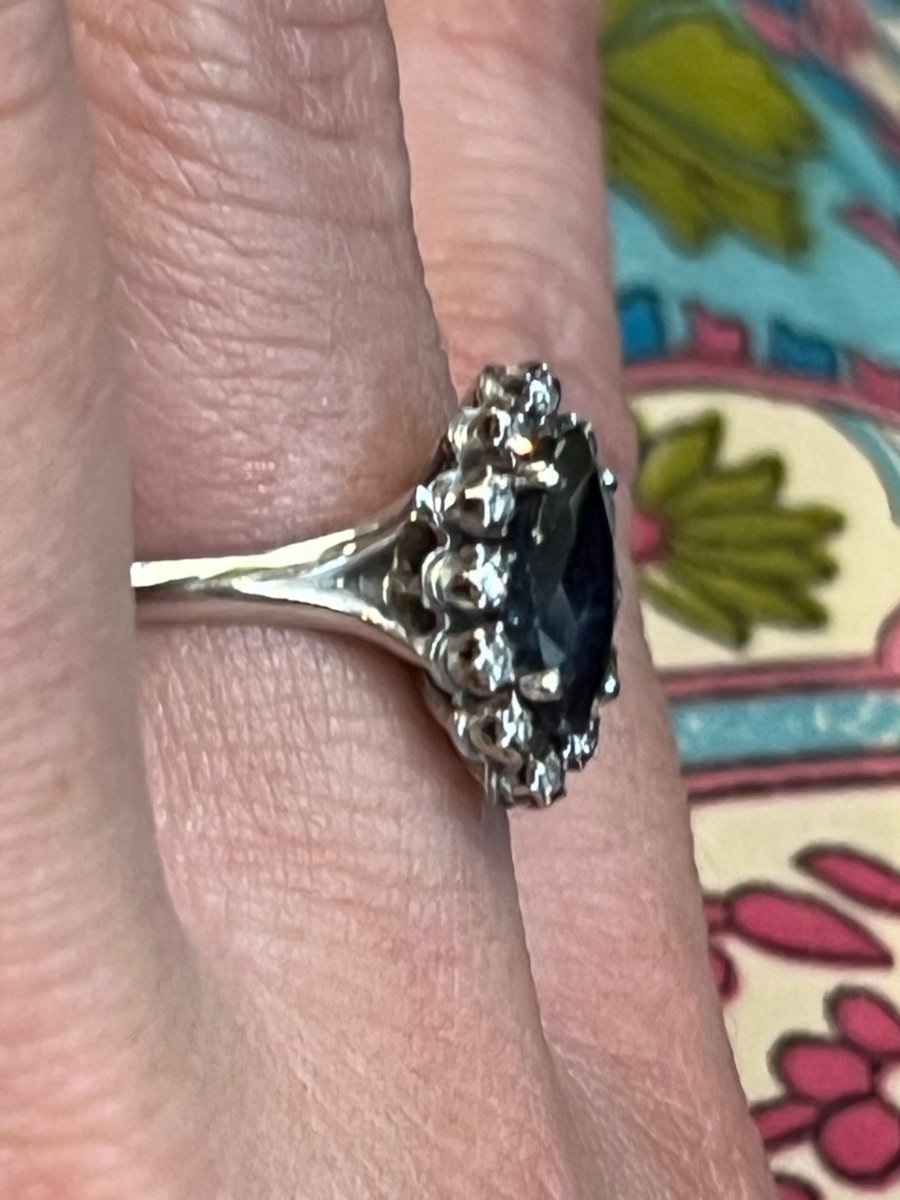 Marquise Sapphire And Diamond Ring -photo-4