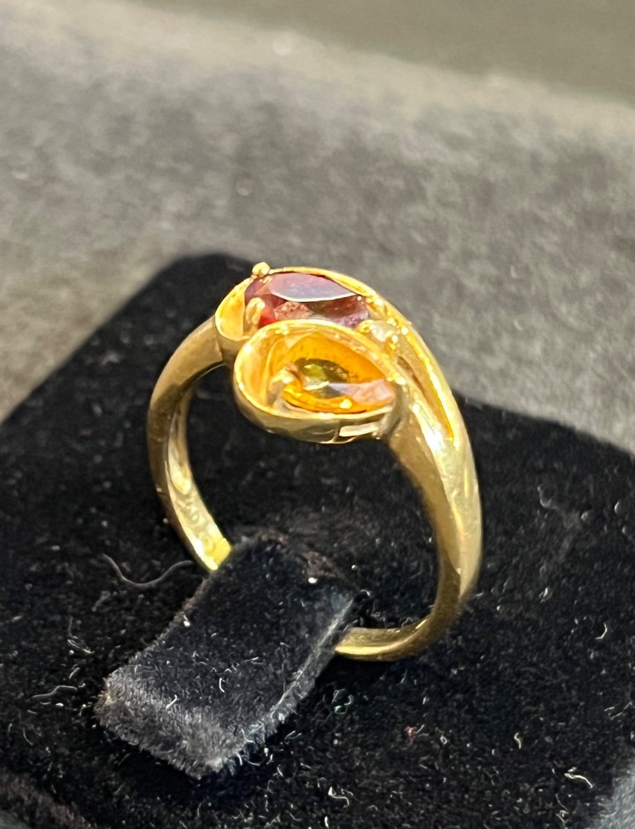 Toi Et Moi Citrine And Garnet Ring-photo-3