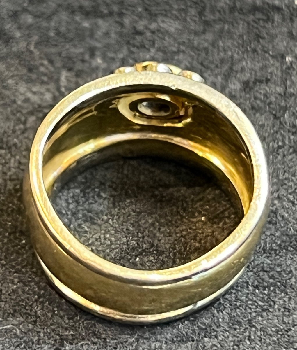Bague Bandeau Saphir Et Diamants -photo-2