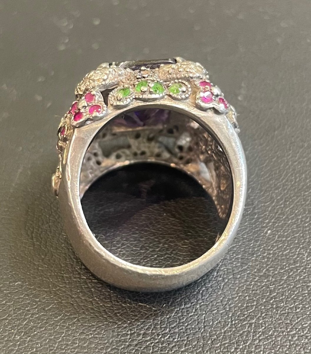 Flower Motif Signet Ring-photo-3