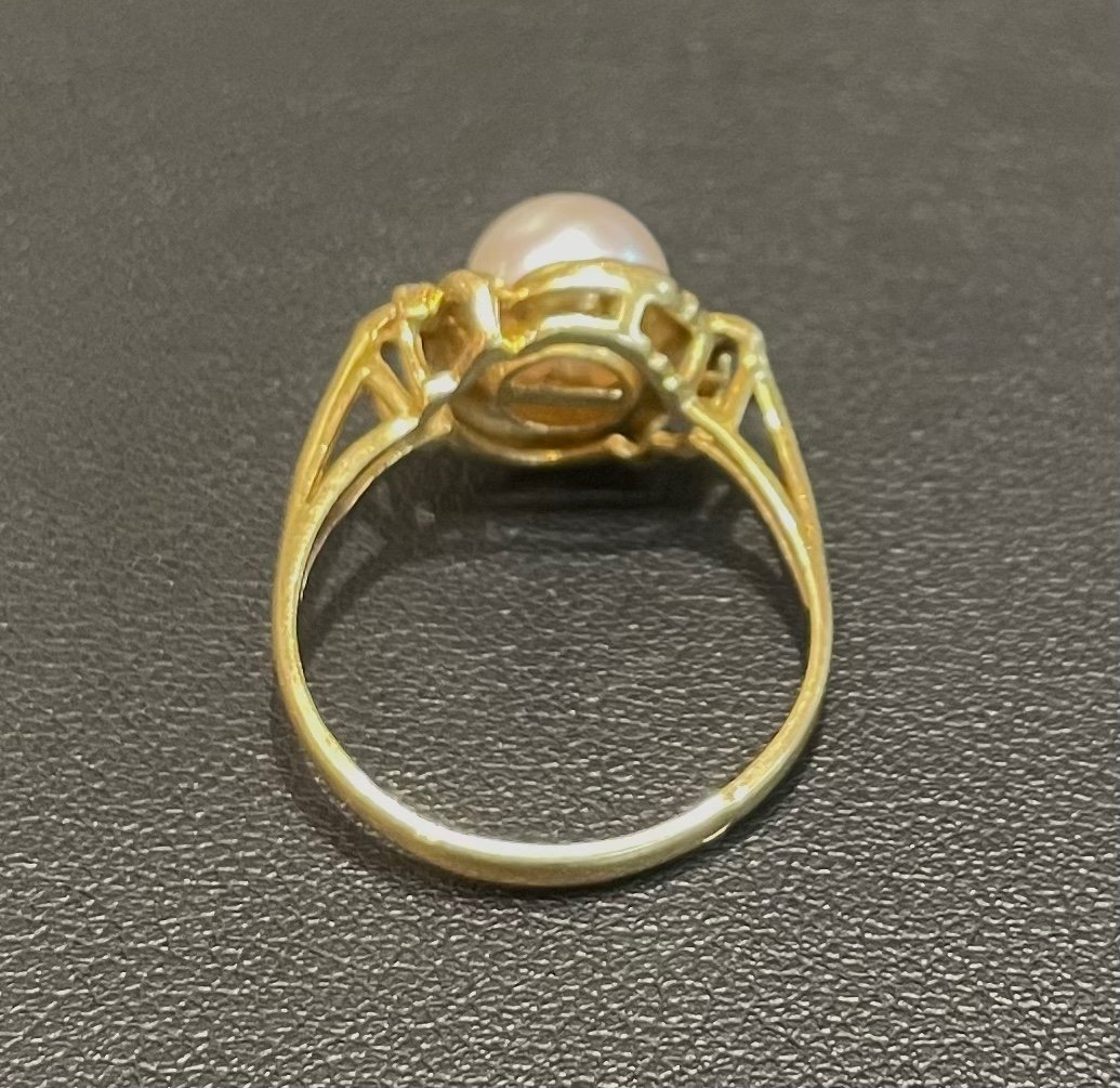 Pearl And Diamond Ring-photo-3