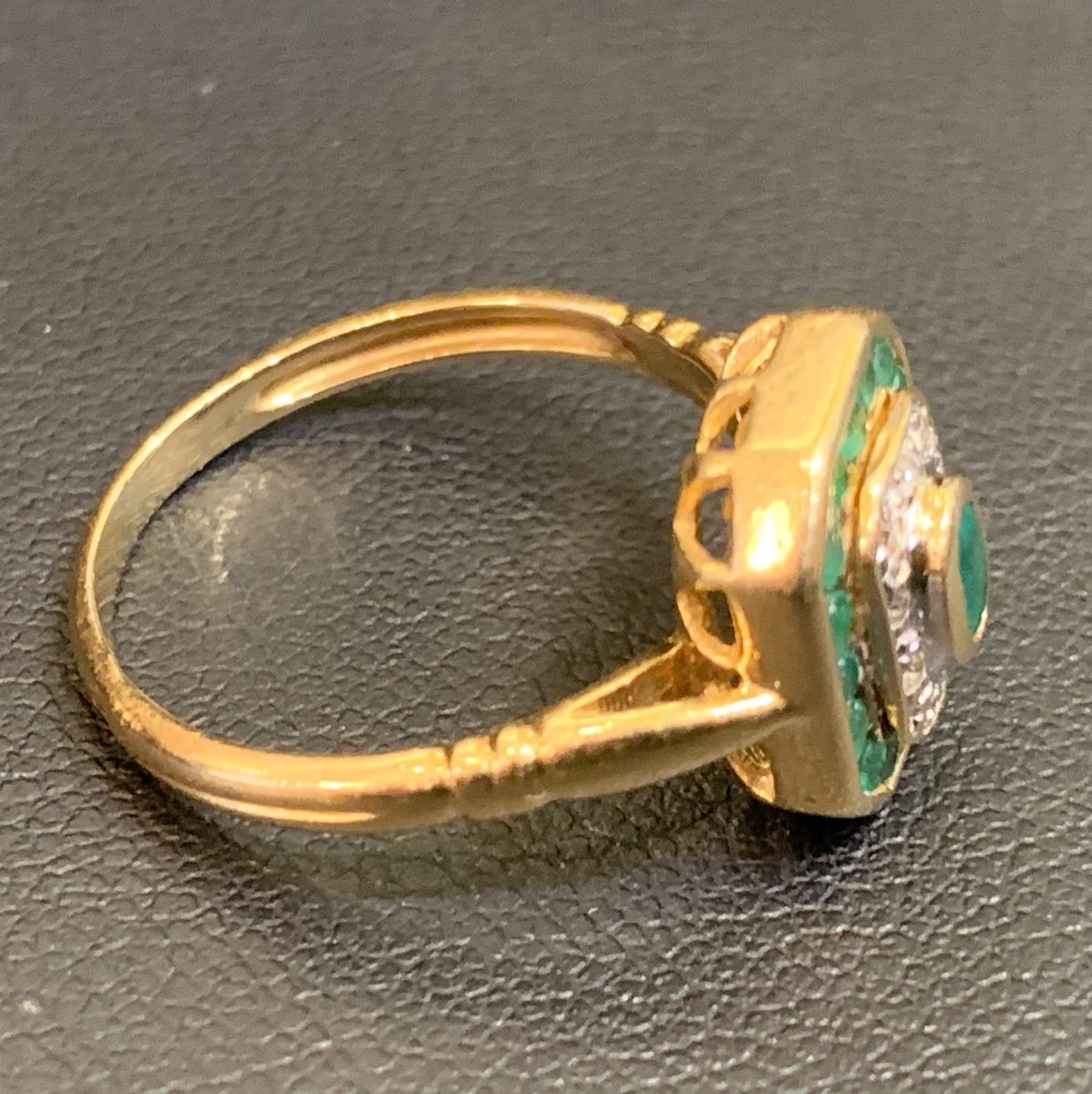 Bague Or Octogonale-photo-3