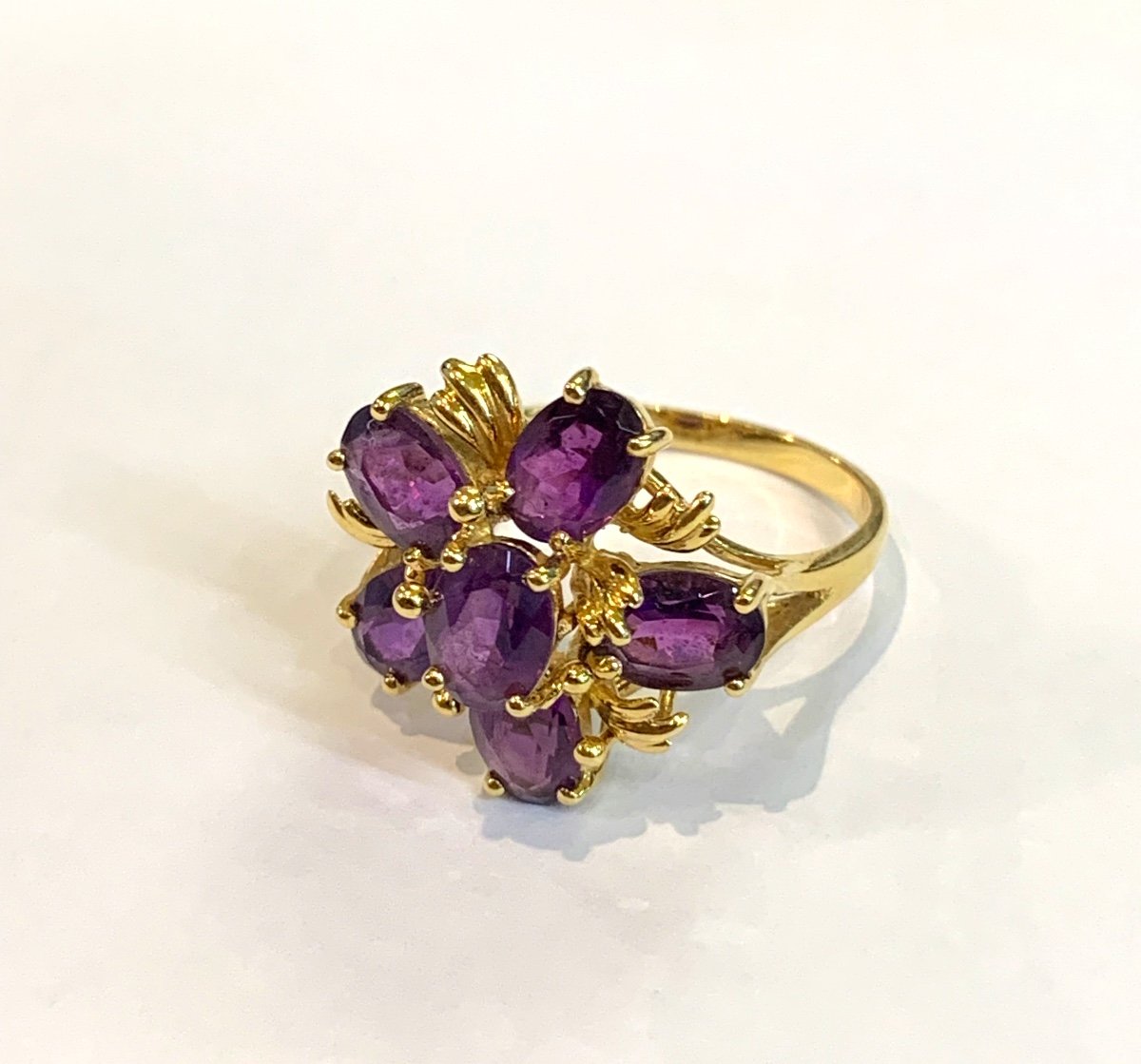 Bague Fleur Amethystes