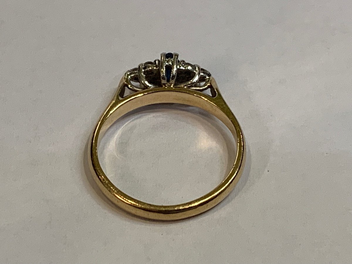 Bague Saphir Et Diamants-photo-3