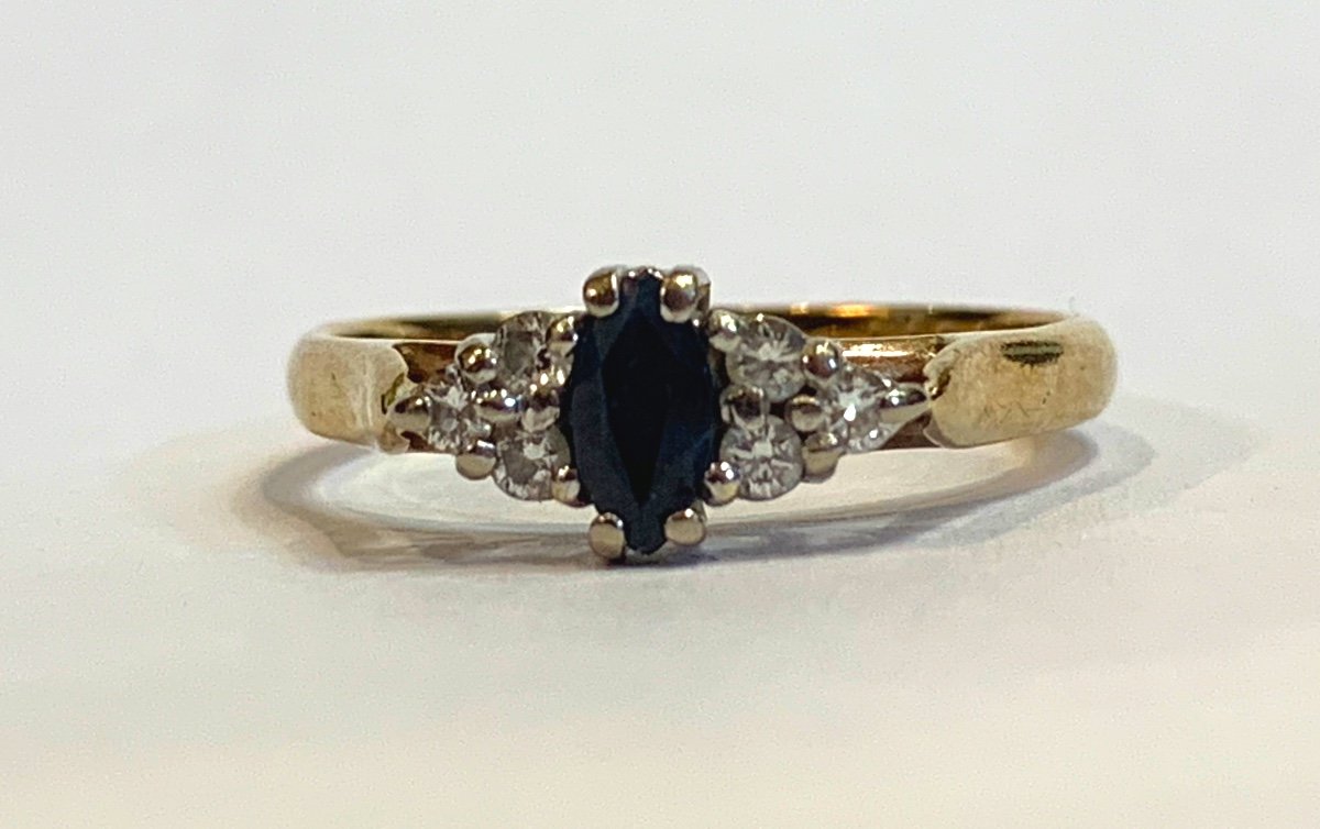 Bague Saphir Et Diamants