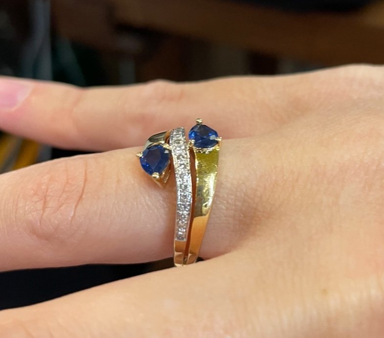 You And Me Sapphire And Diamond Ring-photo-4