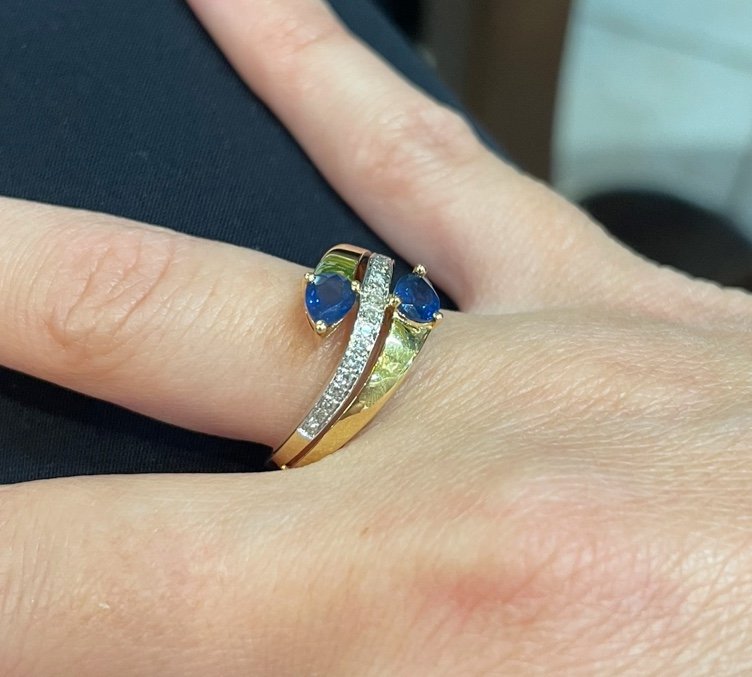 You And Me Sapphire And Diamond Ring-photo-1