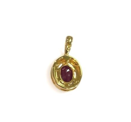 Pendentif Avec Diamants Et Rubis-photo-4