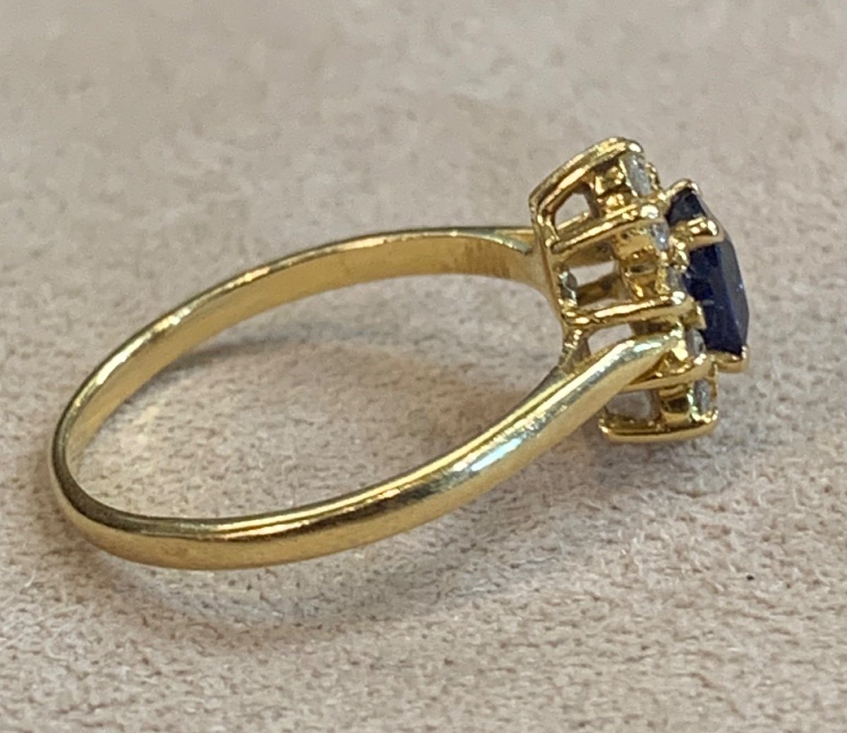 Bague Pompadour Saphir & Diamants-photo-3