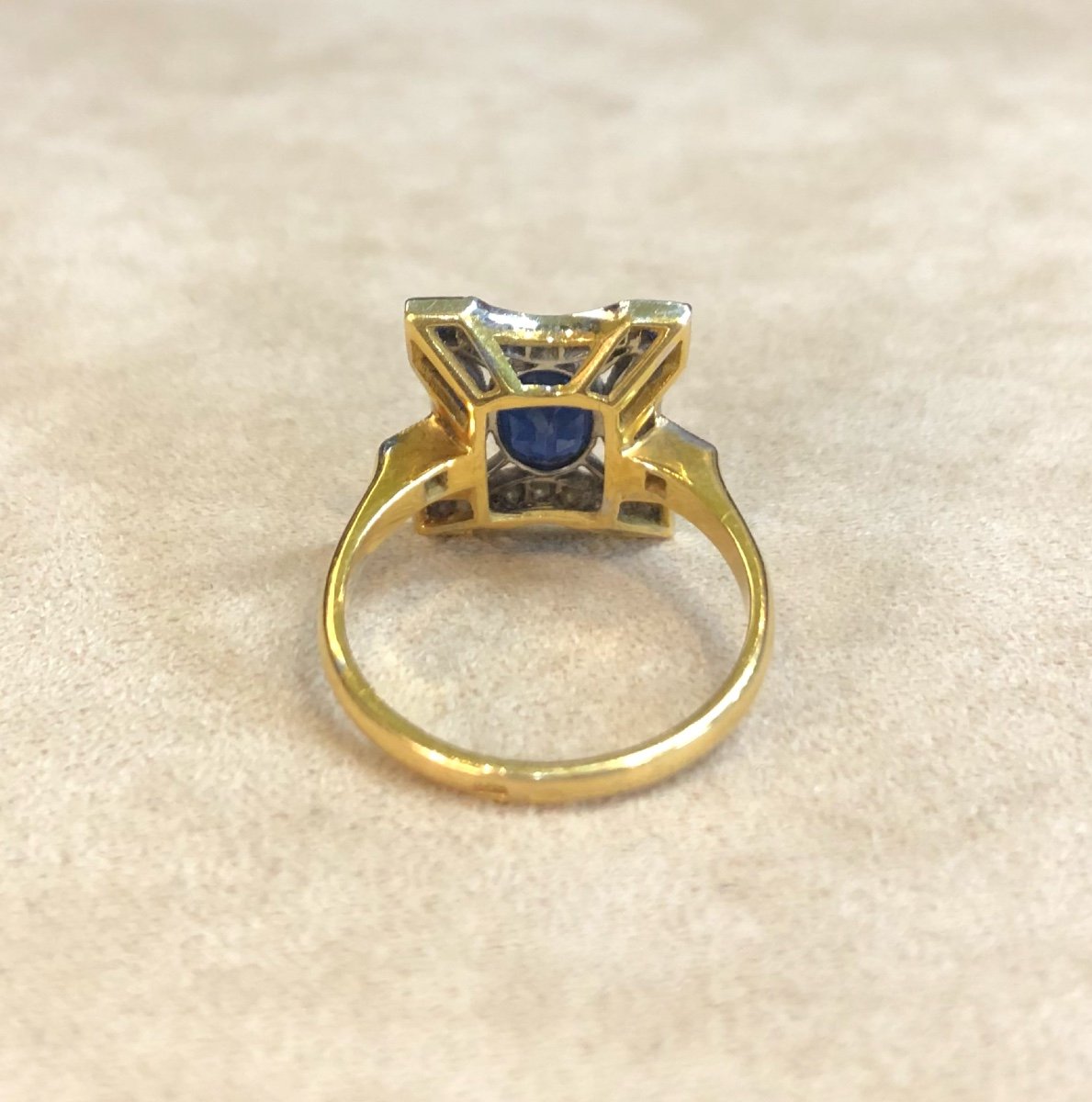 Bague Pavage Saphirs Et Diamants-photo-3