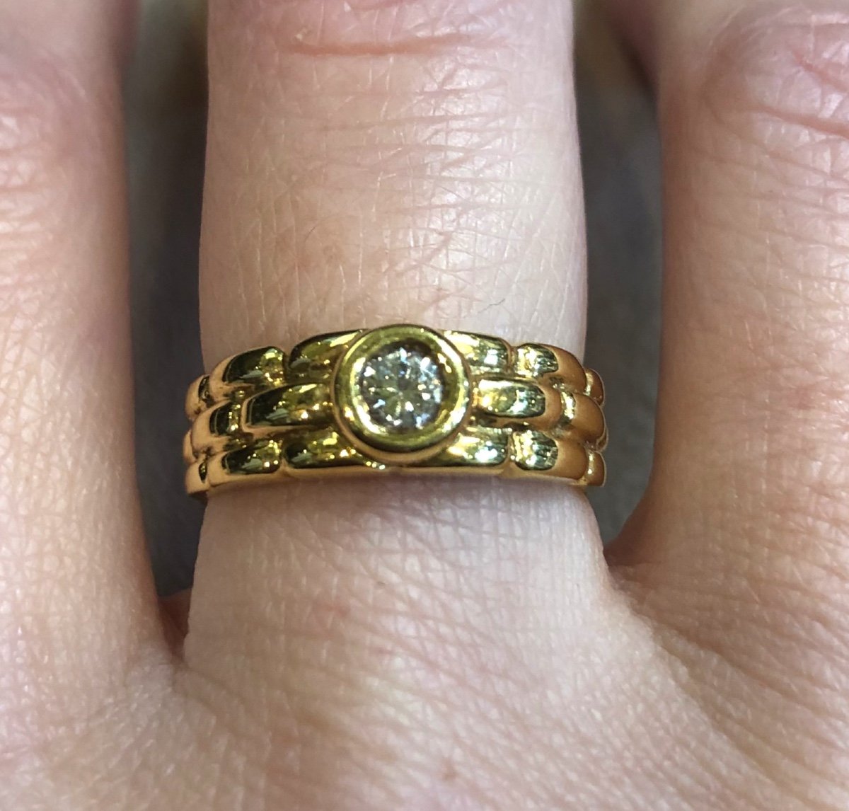 Braided Ring With Diamond