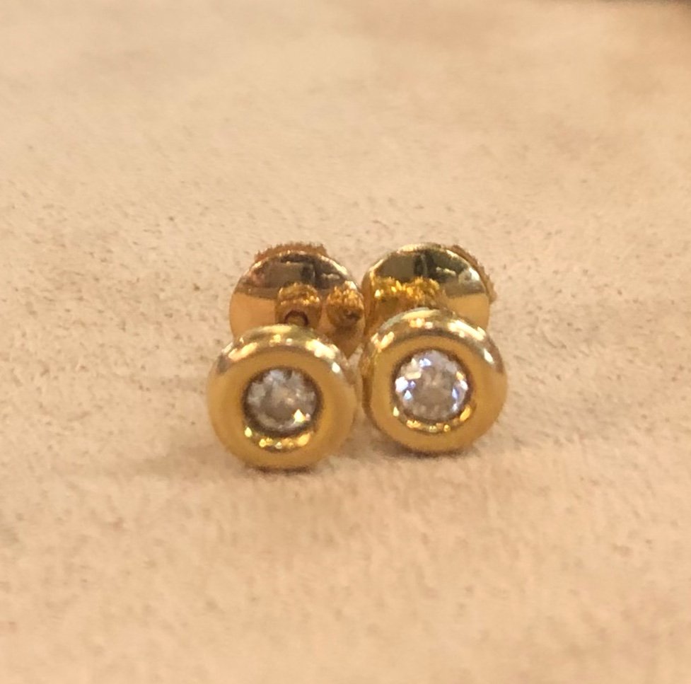 Gold And Diamond Earrings -photo-4