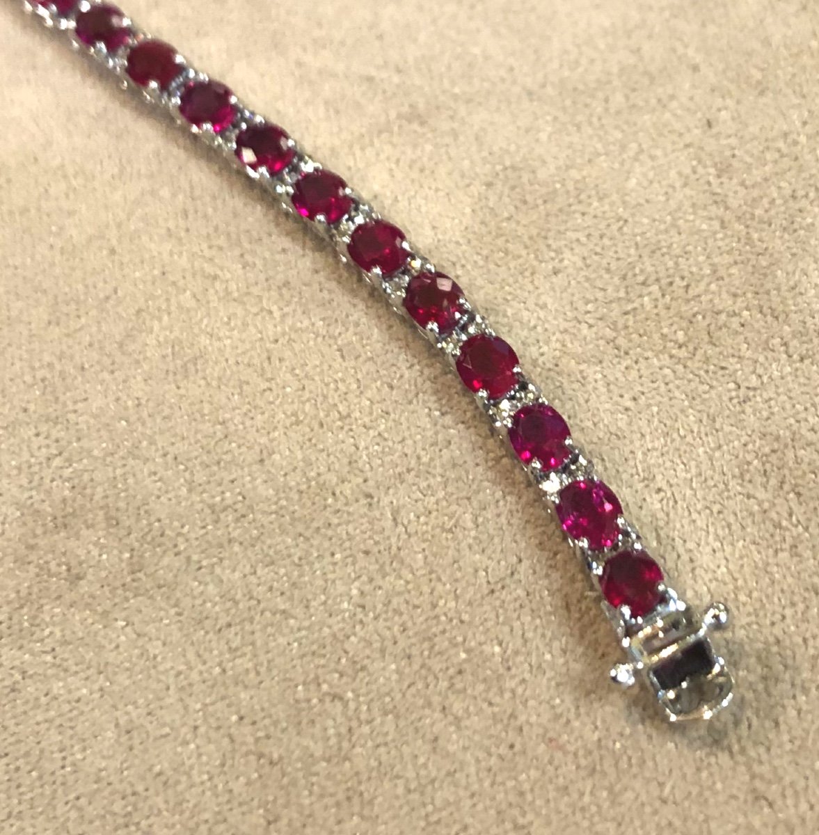 Bracelet Ligne Rubis Et Diamants-photo-5