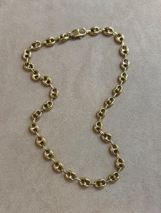 Coffee Bean Link Necklace-photo-2