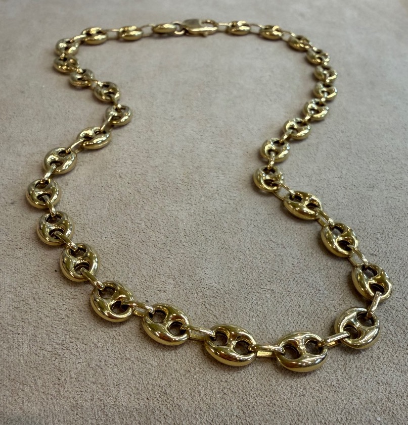 Coffee Bean Link Necklace-photo-3