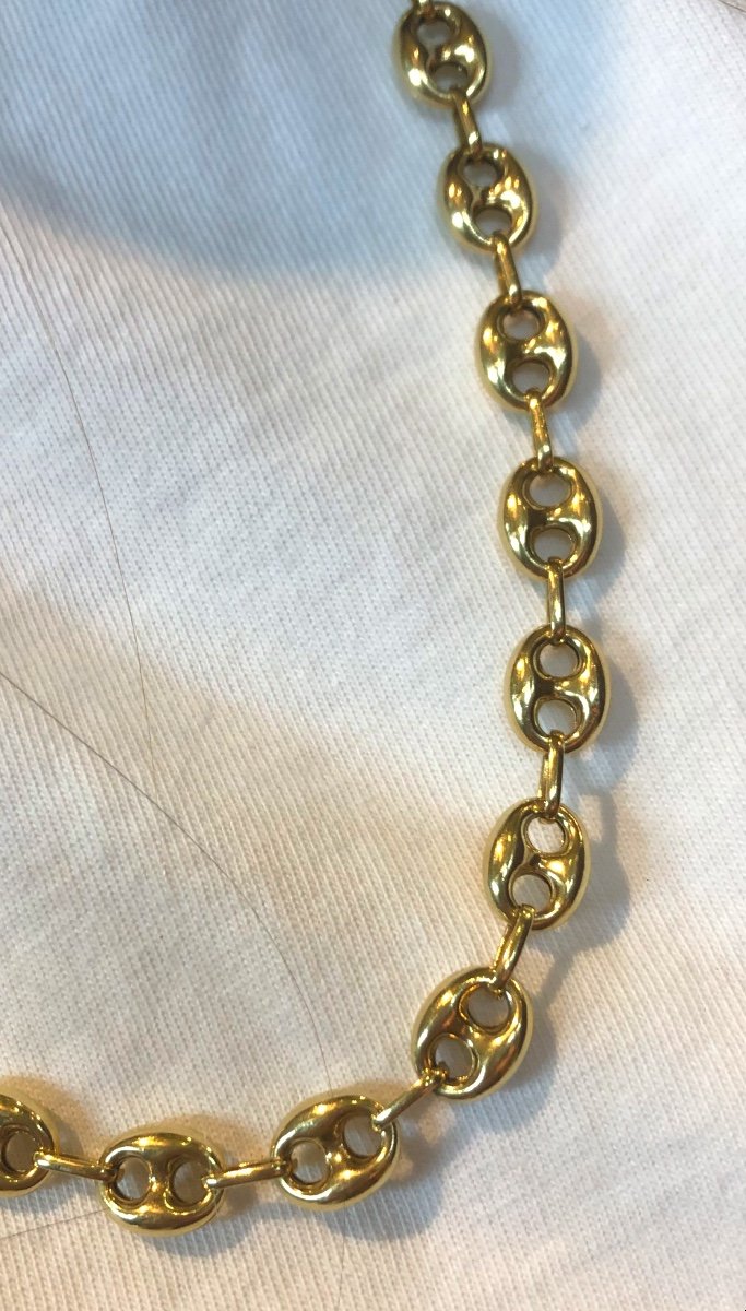 Coffee Bean Link Necklace-photo-2