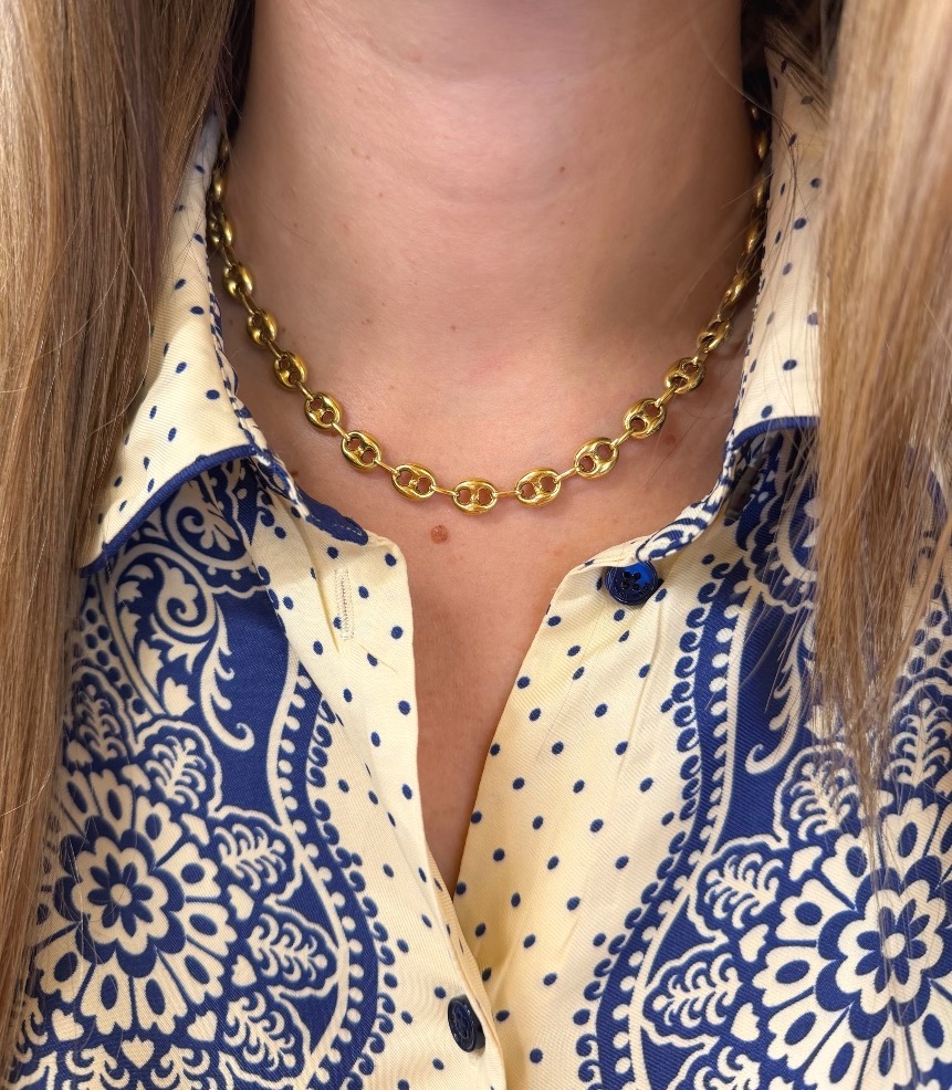 Coffee Bean Link Necklace-photo-3