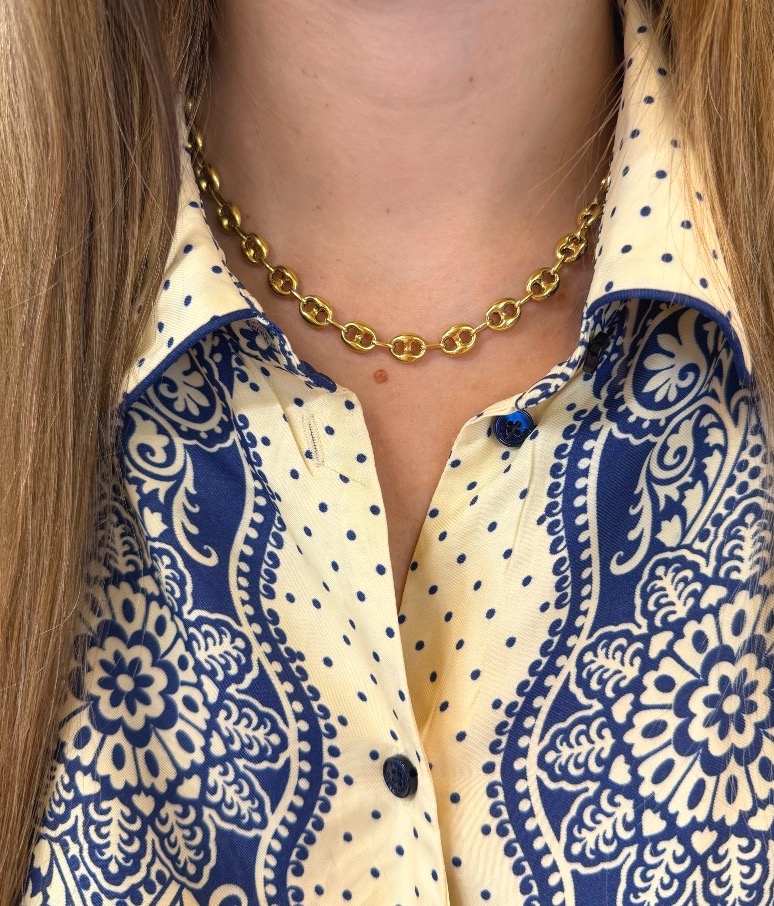 Coffee Bean Link Necklace