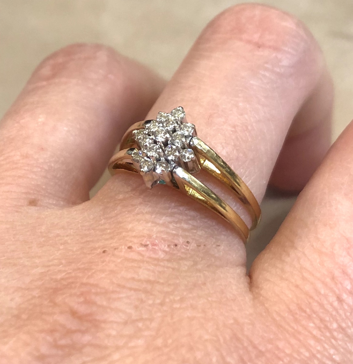 2 Bagues en 1 avec Émeraude Et Diamants-photo-5