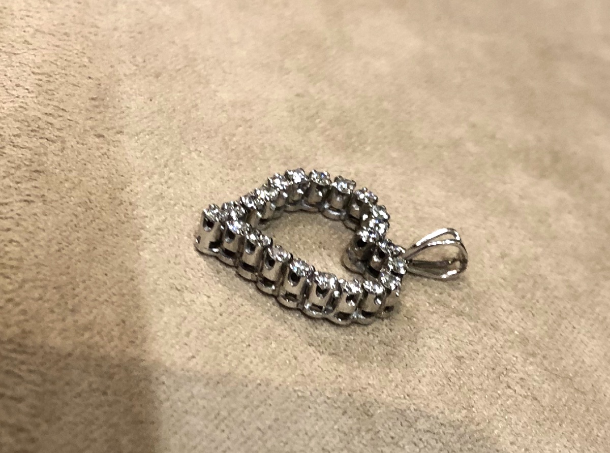 Pendentif Coeur Diamants-photo-3