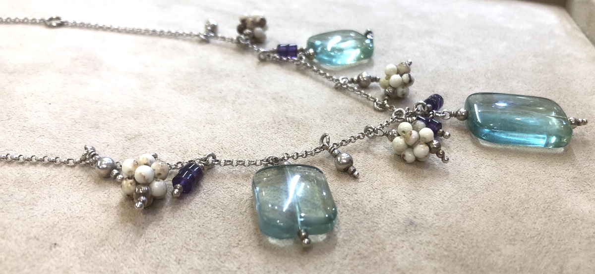 Amethysts And Fluorites Necklace-photo-5