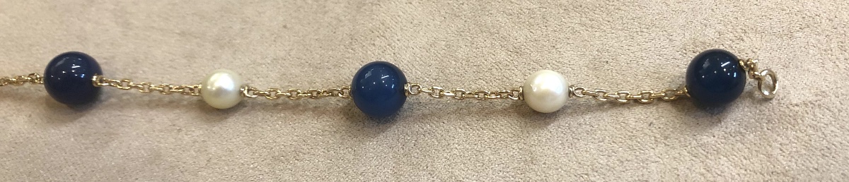 Bracelet perles et calcédoine-photo-1