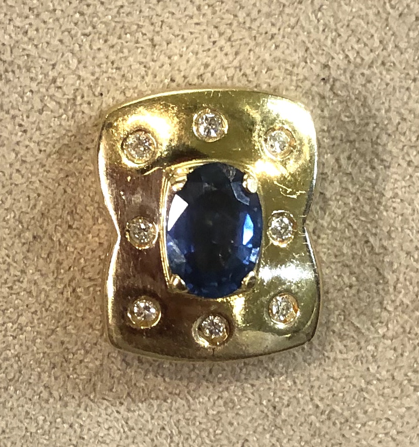 Sapphire And Diamond Pendant