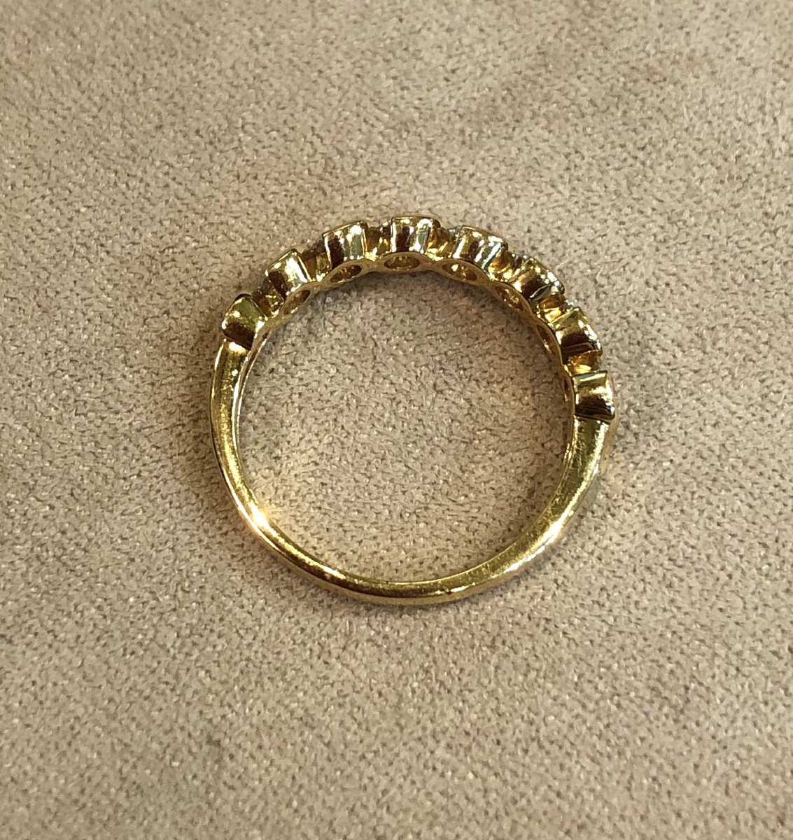 Diamond Interlaced Wedding Band-photo-1