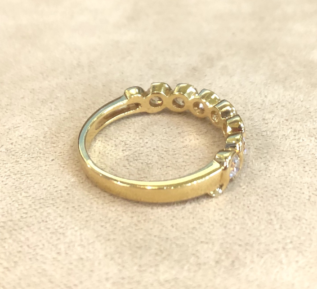Diamond Interlaced Wedding Band-photo-5