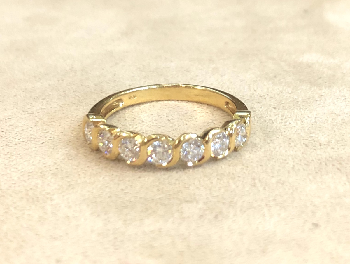 Diamond Interlaced Wedding Band