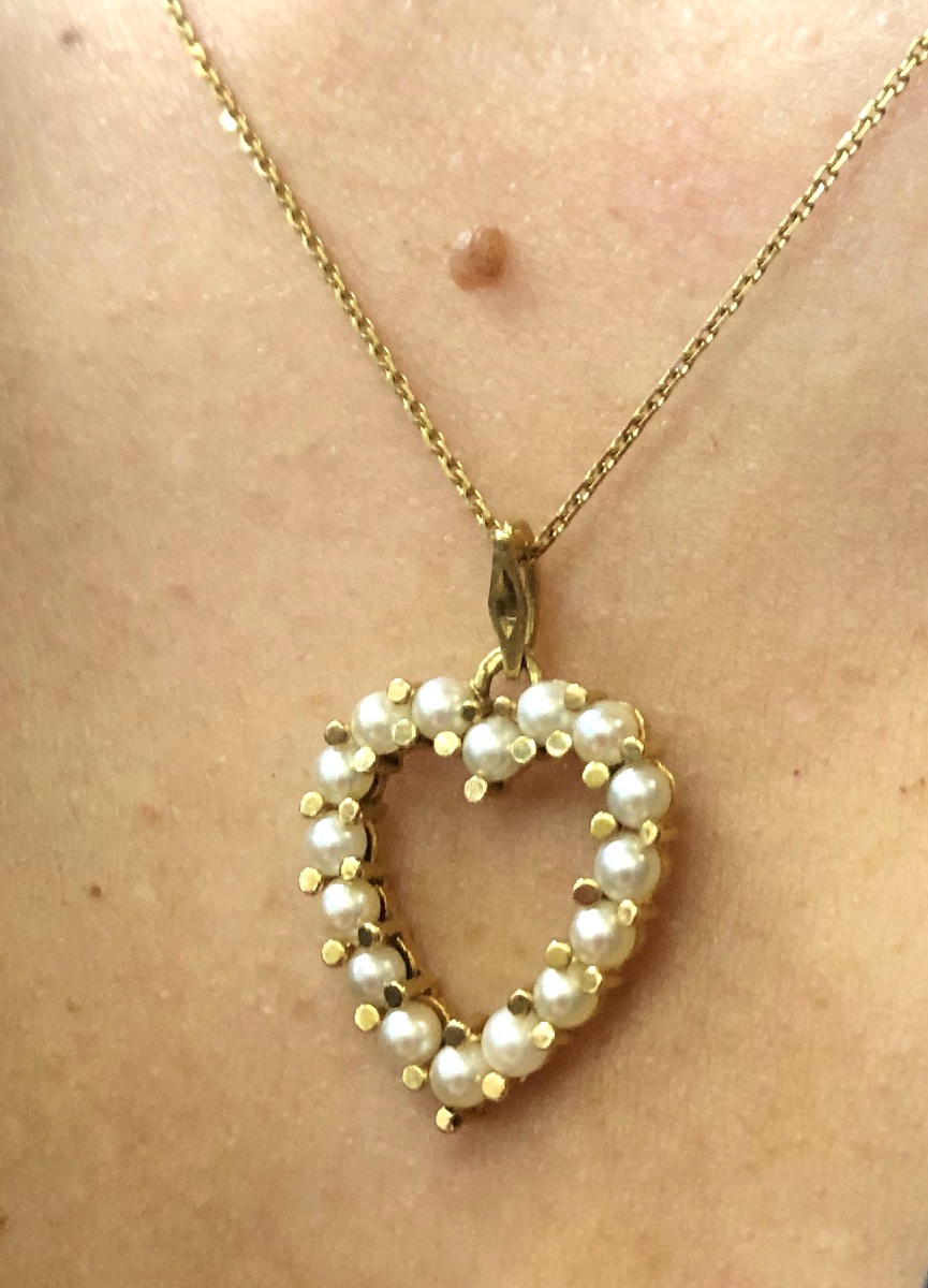 Pendentif coeur perles-photo-2