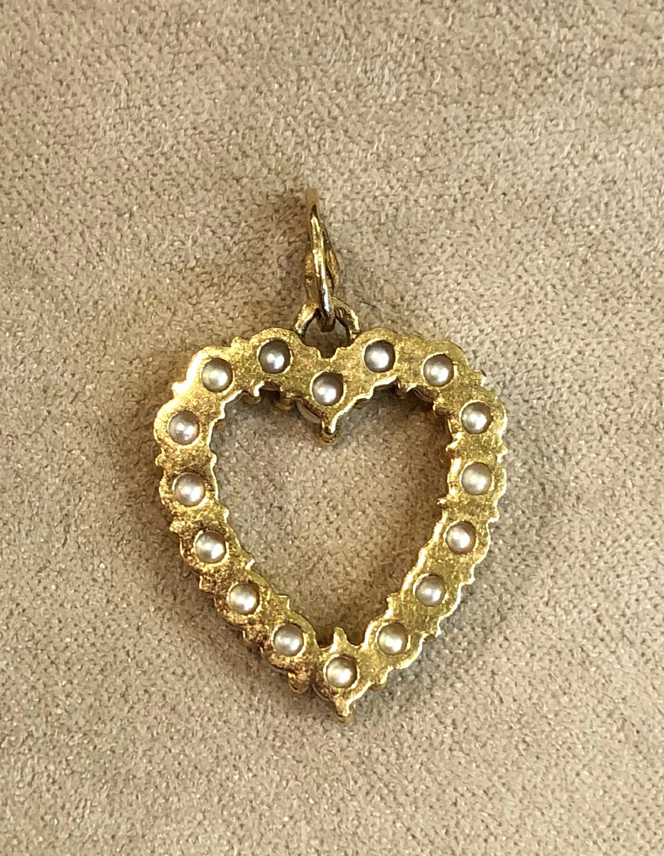 Pendentif coeur perles-photo-3