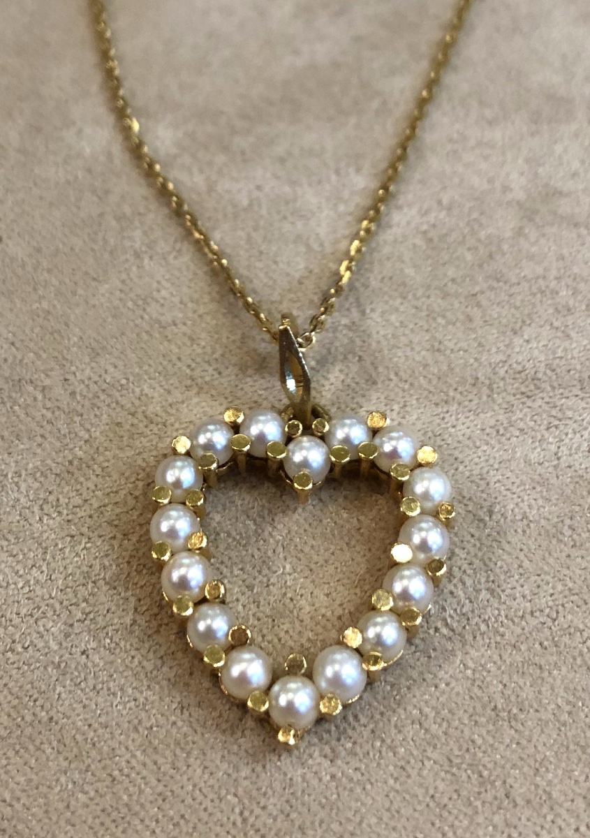 Pendentif coeur perles-photo-4
