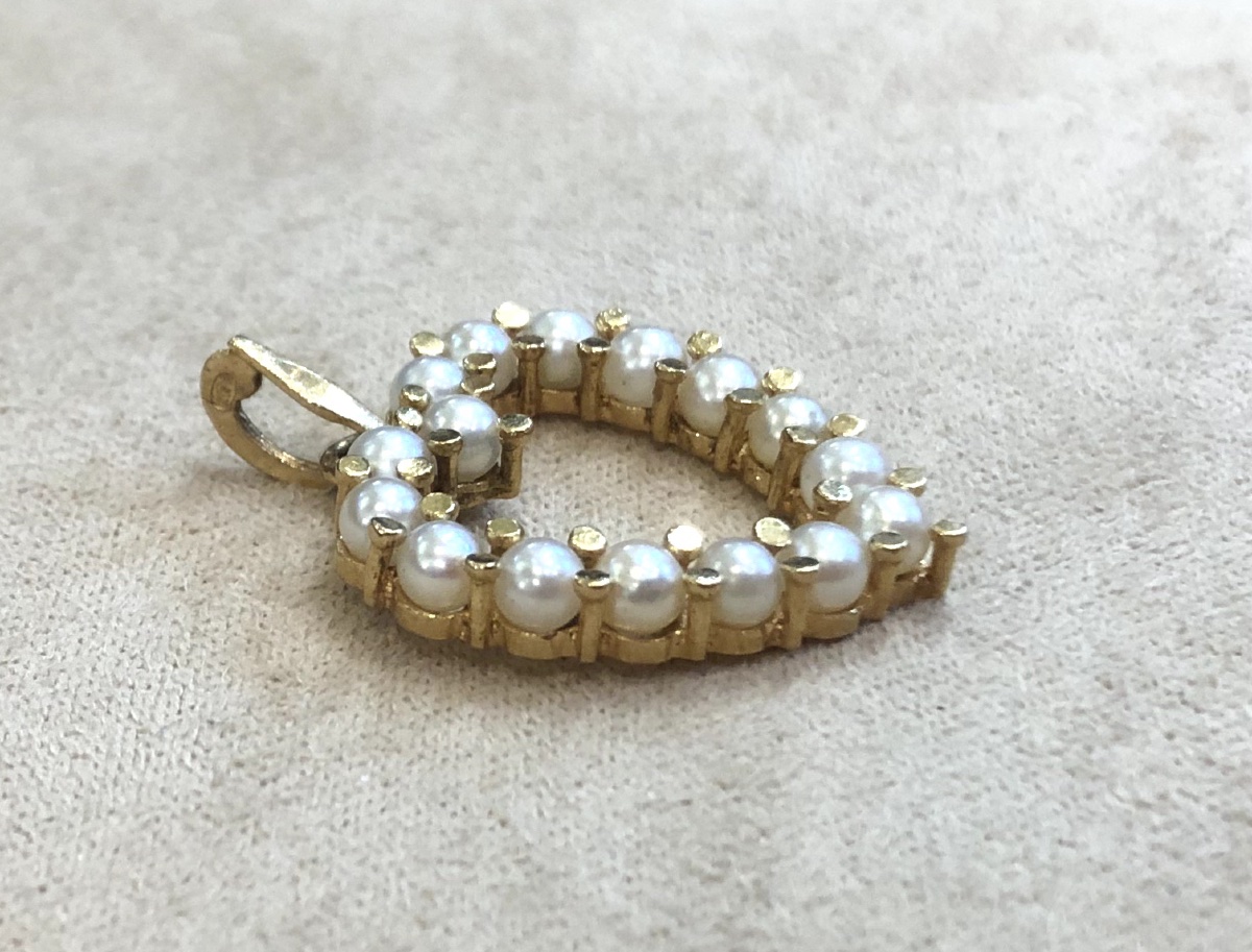 Pendentif coeur perles-photo-5