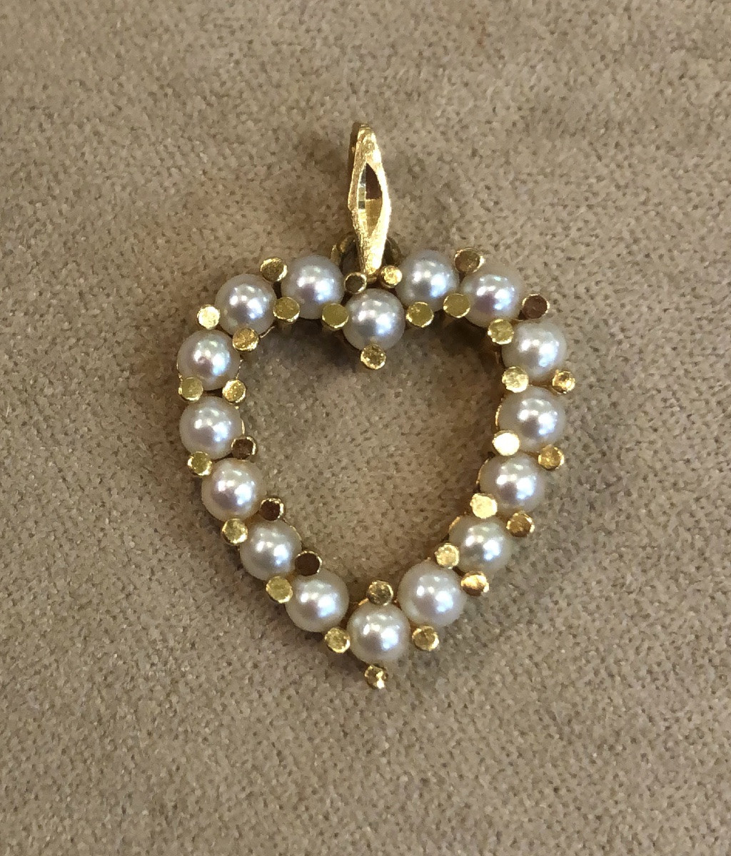 Pendentif coeur perles-photo-7