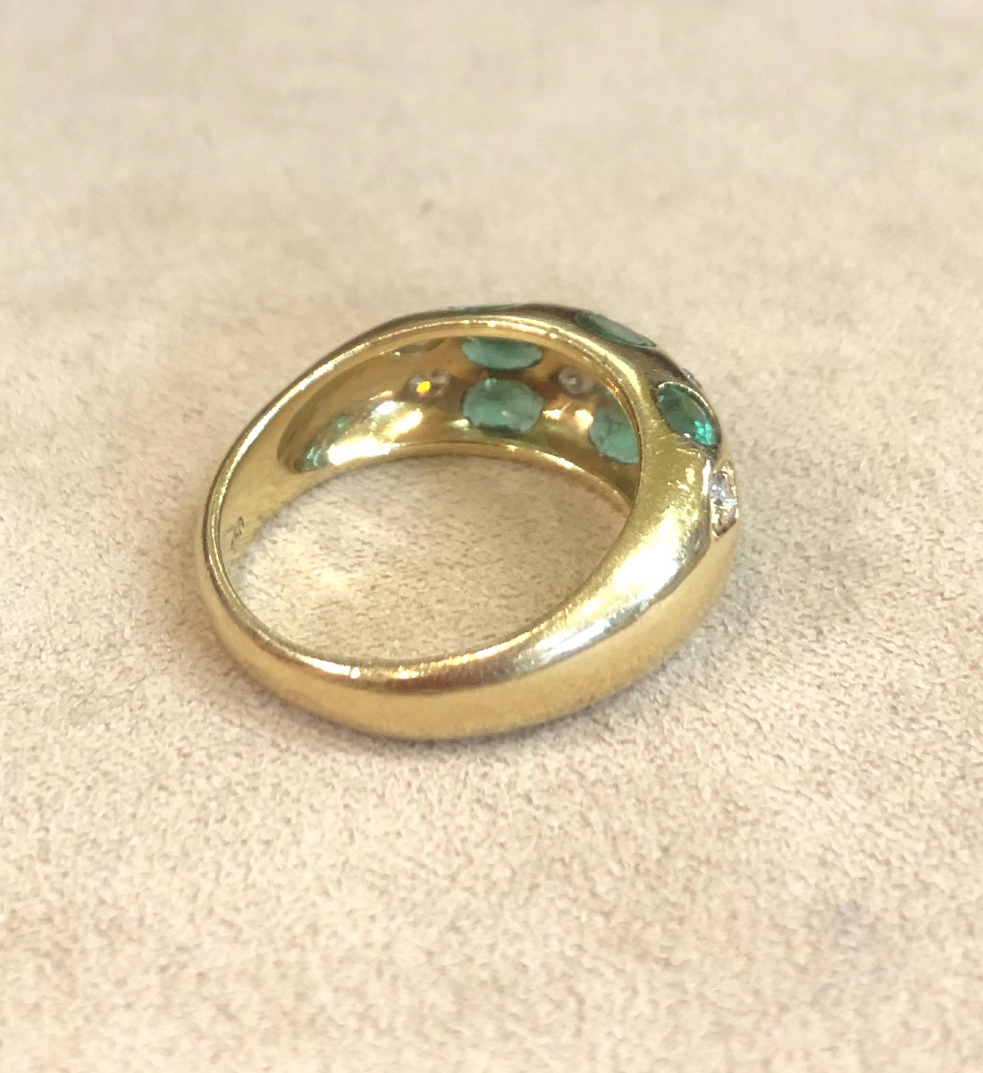Emerald And Diamond Dome Ring-photo-5