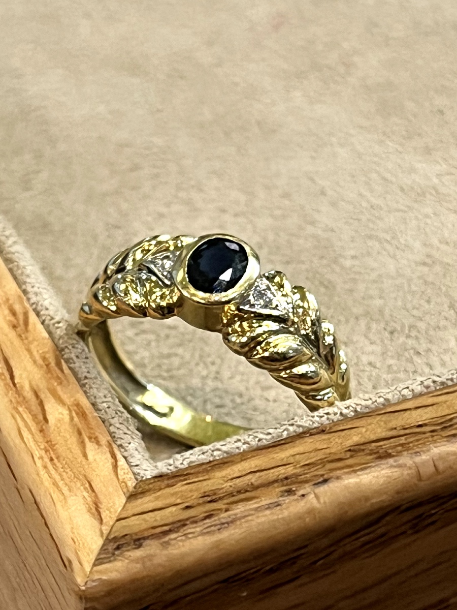 bague saphir et diamants 