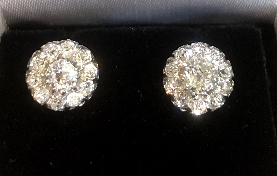 Boucles d'oreilles diamants -photo-4