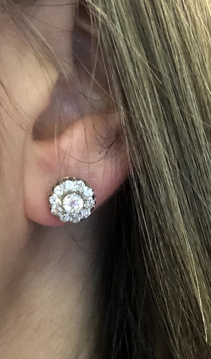 Boucles d'oreilles diamants -photo-5