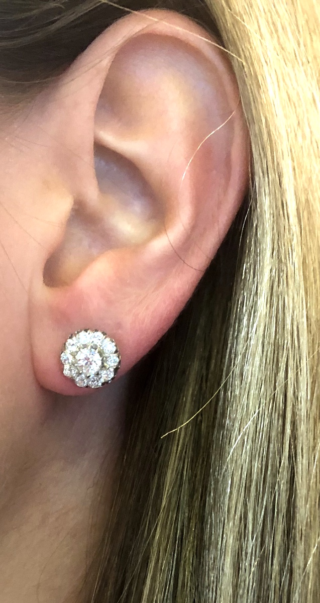 Boucles d'oreilles diamants 