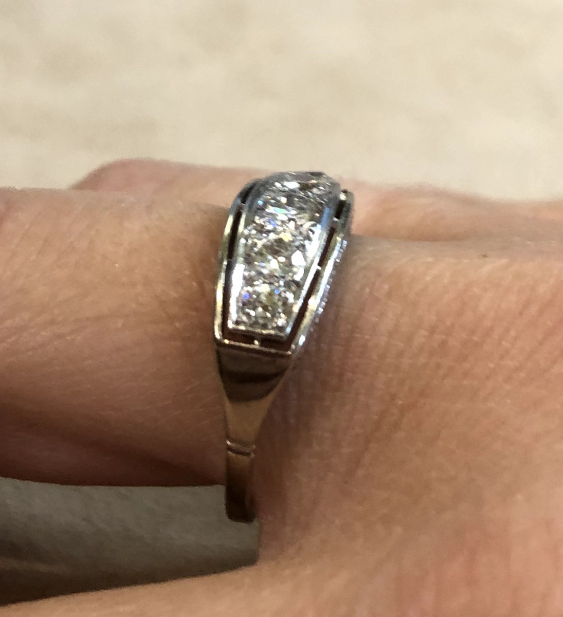 Bague ligne diamants-photo-3