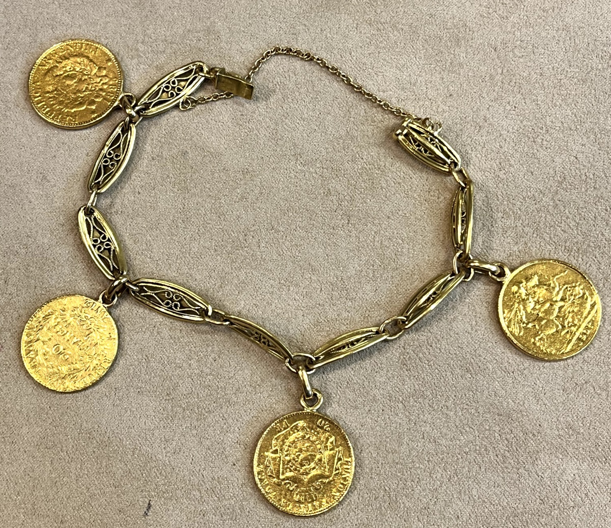 Olive Bracelet With Coins -photo-1