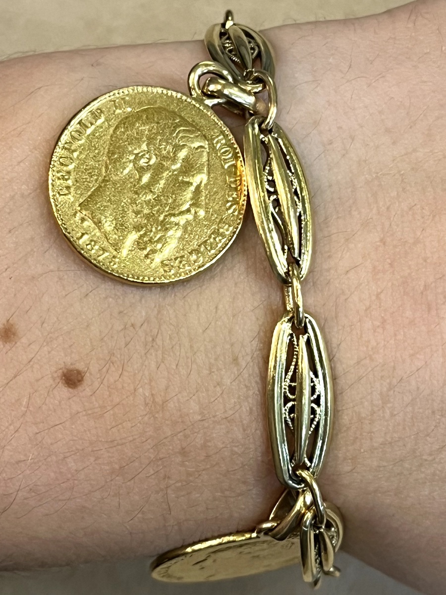 Olive Bracelet With Coins -photo-3